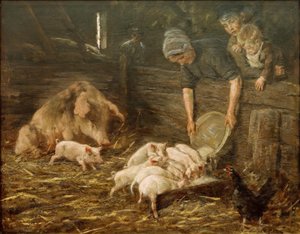 La sala de las semanas (Pocilga) de Max Liebermann